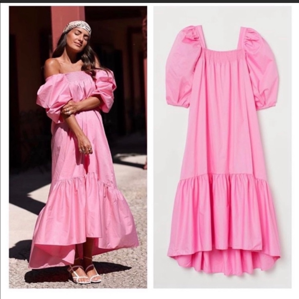 H&M pink maxi 🌸dress sz S